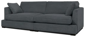 Divano in velluto a coste grigio 236 cm Mobby - Scandic