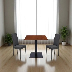 Sedia in tessuto Antracite con gambe in legno DENVER 2 sedie