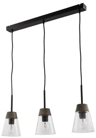 Jupiter 1682 - Lampadario su fune DOMINO 3xE27/60W/230V limpido