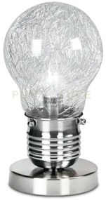 Lume lampadina cromo 1 luce attacco e14 15x28cm