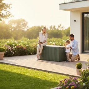 Baule da Esterno Keter Springwood 123x53,5x57 cm in Resina Verde...
