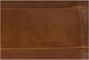 Poltrona marrone con rivestimento in pelle Wyatt – Dutchbone