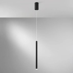 Lampadario LED moderno Pype nero Ø2.5cm, luce con 3 temperature di colore, LUCE AMBIENTE DESIGN