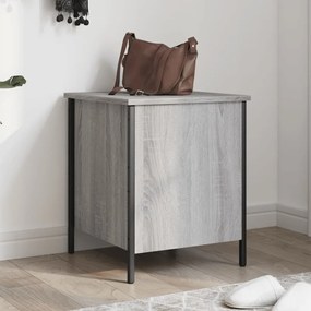 Panca Portaoggetti Grigio Sonoma 40x42,5x50cm Legno Multistrato /