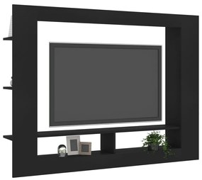 Mobile porta tv nero 152x22x113 cm in legno multistrato