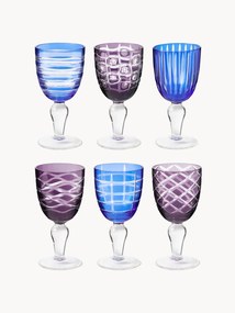 Set di 6 bicchieri da vino Cobalt