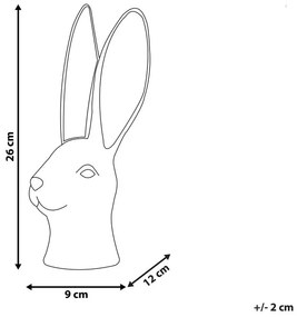 Figura decorativa ceramica bianco 26 cm GUERANDE Beliani