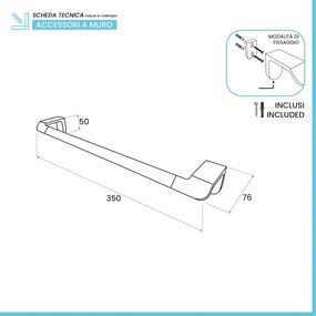 Set con appendino, porta rotolo e porta salviette a muro cromo Fusion