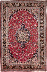 Kashan Tappeto 300x200 Rosso (Iran) Annodato A Mano