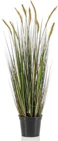 Alopecuro Erba Artificiale Autunno İn Vaso Di Plastica 90 Cm /