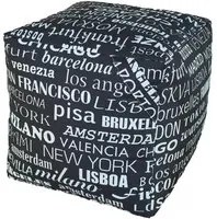 Pouf Puff Puf Cubo 40x40x40cm Big City Nero Avalli