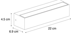 Applique da parete industriale ruggine incl. LED IP65 - Steph