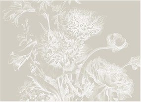 Carta da parati Engraved Flowers
