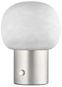 Iris LED Lampada da Tavolo Matt Alabaster Stainless Steel - Blomus