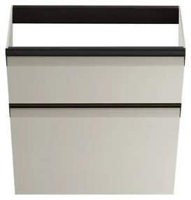 Mobile da bagno sospeso sotto lavabo Fusion L 59.5 x H 60 x P 45.5 cm beige opaco, 2 cassetti