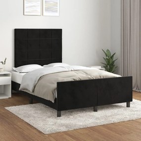 Giroletto Senza Materasso Nero 120x200 Cm Velluto /