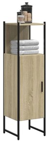 Mobile Da Bagno Rovere Sonoma 33x33x120,5 Cm Legno Multistrato /
