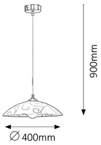 Rabalux 3856 - Lampadario HARMONY LUX 1xE27/60W/230V