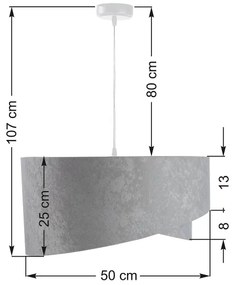 Lampadario a sospensione con filo GALAXY 1xE27/60W/230V