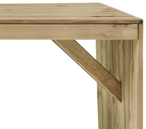 Set pranzo da giardino 7 pz in legno di pino impregnato