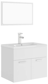 Set mobili da bagno bianco in truciolato