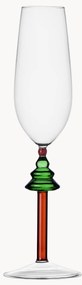 Flute da champagne in vetro borosilicato fatto a mano Woodland Tales