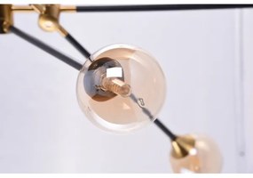 Azzardo AZ4700 - Lampadario su palo SOLEN 6xG9/30W/230V nero/oro