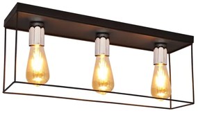 Plafoniera FINN 3xE27/15W/230V nero/cromo