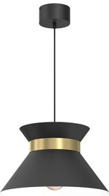 Lampadario a sospensione con filo NORGE 1xE27/15W/230V nero/oro