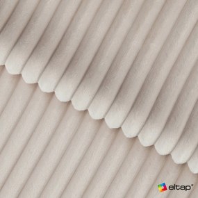 Divano beige allungabile con rivestimento in velluto a coste 256 cm Cotonn – ELTAP