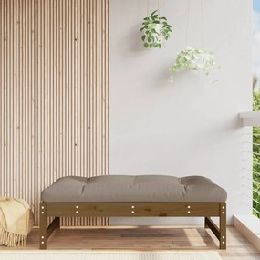 Poggiapiedi Giardino Marrone Ambra 120x80cm Legno Massello Pino /