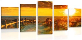 Quadri 5 pezzi – Splendido tramonto