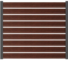 Recinzione Maia in alluminio noce H 124 x L 150 cm