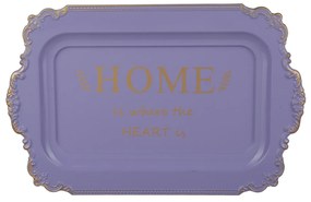 Vassoio viola 40x26 cm in polipropilene Home Lily