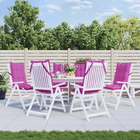 Cuscini Per Sedia Con Schienale Alto 6pz Rosa İn Tessuto Oxford /