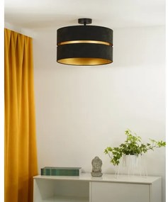 Duolla - Lampadario a plafone DUO 1xE27/15W/230V diametro 40 cm nero/oro