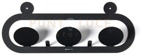 Appendiabiti di design frog nero in ferro 40x15,5h cm