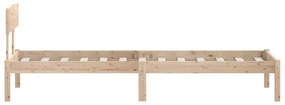 Giroletto in legno massello di pino 90x190 cm uk single