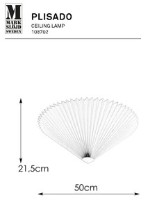 Markslöjd 108702 - Plafoniera PLISADO 3xE14/40W/230V diametro 50 cm bianco