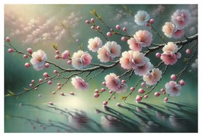 Quadro su tela – Fiori rosa nella luce del pomeriggio