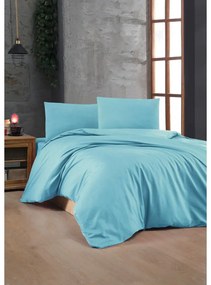 Biancheria da letto turchese in cotone renforcé per letto singolo 140x200 cm – Mijolnir