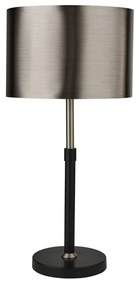 Lampada Da Scrivania Rachele Acciaio Nero Policarbonato Cromo 1 Luce E27