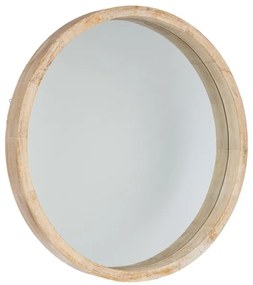 Atmosphera - Specchio da parete OLAV diametro 52 cm paulownia