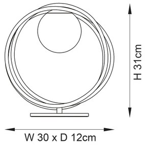Endon 92491 - Lampada da tavolo EMILIO 1xG9/3W/230V dorata