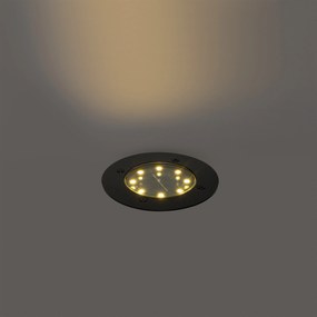Faretto da terra moderno nero con LED IP65 solare - Terry