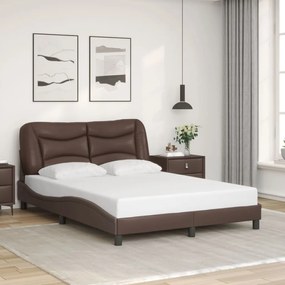 Giroletto Con Testiera Marrone 120x200 Cm İn Similpelle /