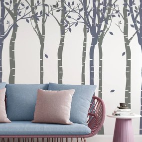 Adesivo murale - Piantata di alberi | Inspio