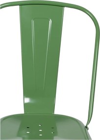Set di 2 sedie da pranzo verdi in metallo - Ixia