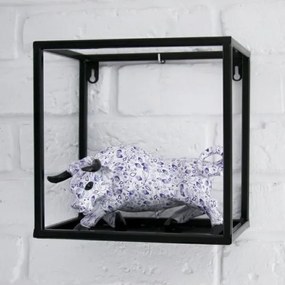 Mensola a muro 20x20 cm nera