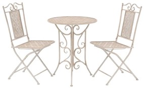 Set Da Bistrò 3 Pz İn Acciaio Bianco /